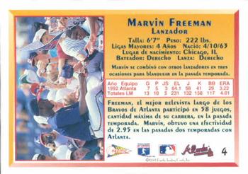 1993 Pacific Spanish #4 Marvin Freeman Back