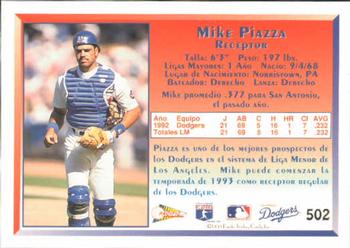 1993 Pacific Spanish #502 Mike Piazza Back