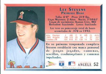 1993 Pacific Spanish #52 Lee Stevens Back