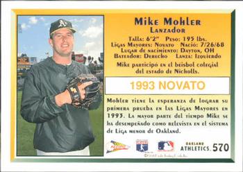 1993 Pacific Spanish #570 Mike Mohler Back