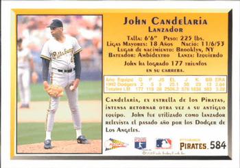 1993 Pacific Spanish #584 John Candelaria Back