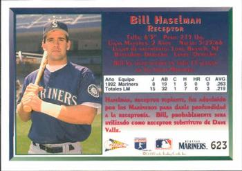 1993 Pacific Spanish #623 Bill Haselman Back