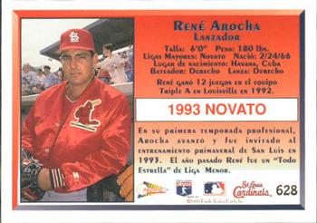 1993 Pacific Spanish #628 Rene Arocha Back