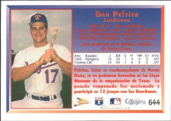 1993 Pacific Spanish #644 Dan Peltier Back