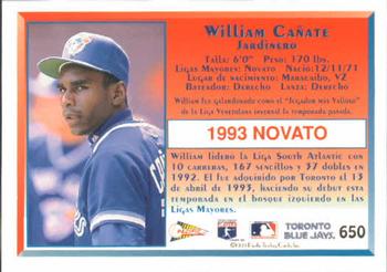 1993 Pacific Spanish #650 Willie Canate Back