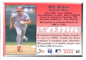 1993 Pacific Spanish #82 Bill Doran Back