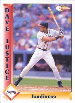 1993 Pacific Spanish #8 Dave Justice Front