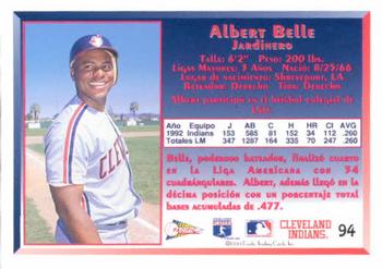 1993 Pacific Spanish #94 Albert Belle Back
