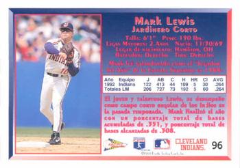 1993 Pacific Spanish #96 Mark Lewis Back