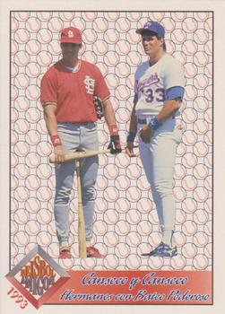 1993 Pacific Spanish - Beisbol Amigos #27 Ozzie Canseco / Jose Canseco Front