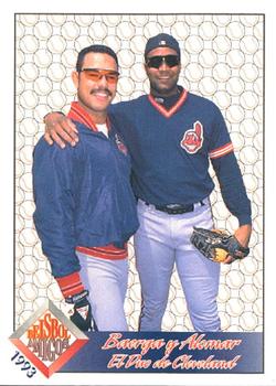 1993 Pacific Spanish - Beisbol Amigos #5 Carlos Baerga / Sandy Alomar Jr. Front