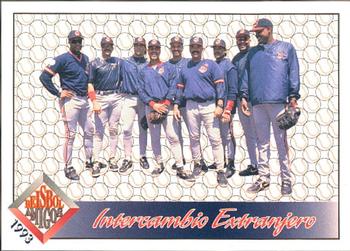 1993 Pacific Spanish - Beisbol Amigos #6 Sandy Alomar Jr. / Alvaro Espinoza / Jose Mesa / Carlos Martinez Front