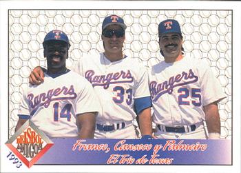1993 Pacific Spanish - Beisbol Amigos #14 Julio Franco / Jose Canseco / Rafael Palmeiro Front