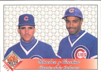 1993 Pacific Spanish - Beisbol Amigos #18 Rey Sanchez / Jose Vizcaino Front