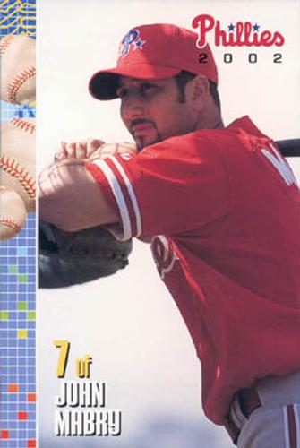 2002 Philadelphia Phillies Photocards #17 John Mabry Front