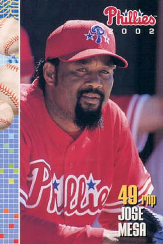 2002 Philadelphia Phillies Photocards #18 Jose Mesa Front