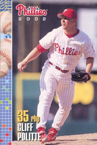 2002 Philadelphia Phillies Photocards #22 Cliff Politte Front