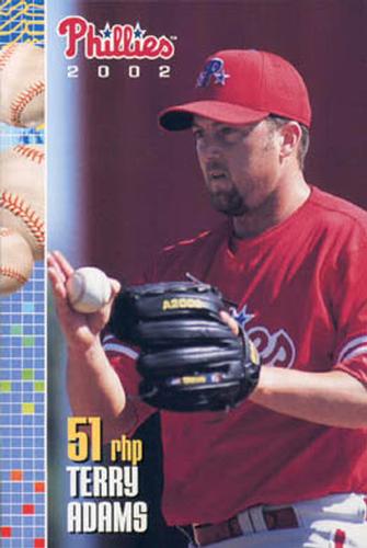 2002 Philadelphia Phillies Photocards #2 Terry Adams Front