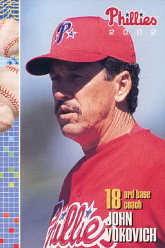 2002 Philadelphia Phillies Photocards #32 John Vukovich Front
