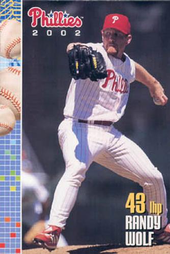 2002 Philadelphia Phillies Photocards #34 Randy Wolf Front