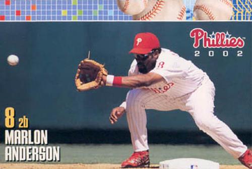 2002 Philadelphia Phillies Photocards #3 Marlon Anderson Front