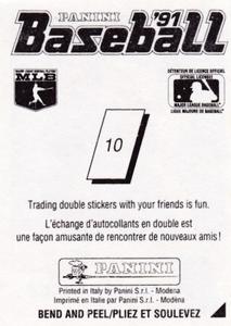 1991 Panini Stickers (Canada) #10 Rafael Ramirez Back