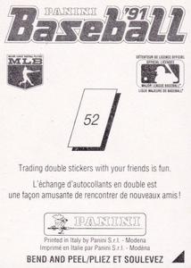 1991 Panini Stickers (Canada) #52 Dodgers Pennant Back