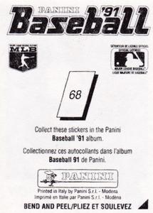 1991 Panini Stickers (Canada) #68 Robby Thompson Back