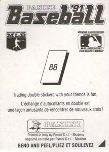 1991 Panini Stickers (Canada) #88 Padres Pennant Back