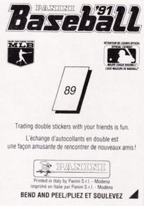 1991 Panini Stickers (Canada) #89 Padres Logo Back