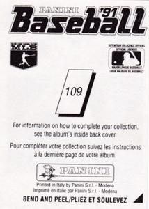1991 Panini Stickers (Canada) #109 Dale Murphy Back