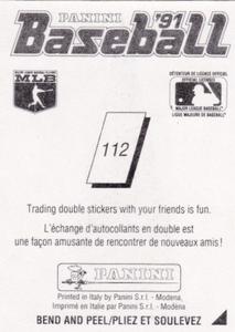 1991 Panini Stickers (Canada) #112 Pirates Pennant Back