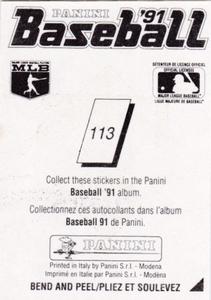 1991 Panini Stickers (Canada) #113 Pirates Logo Back