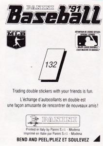 1991 Panini Stickers (Canada) #132 Billy Hatcher Back