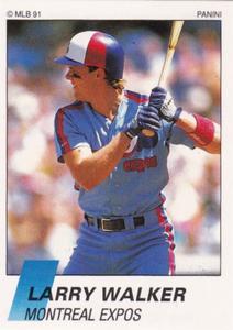 1991 Panini Stickers (Canada) #145 Larry Walker Front
