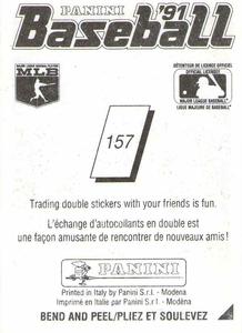 1991 Panini Stickers (Canada) #157 Benito Santiago Back