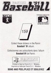1991 Panini Stickers (Canada) #159 Ryne Sandberg Back
