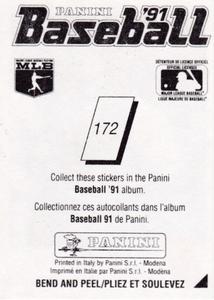 1991 Panini Stickers (Canada) #172 Ken Griffey Jr. Back