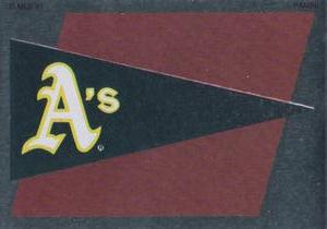 1991 Panini Stickers (Canada) #189 Athletics Pennant Front
