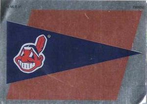 1991 Panini Stickers (Canada) #213 Indians Pennant Front