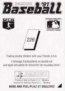 1991 Panini Stickers (Canada) #226 Mariners Logo Back