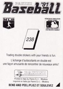 1991 Panini Stickers (Canada) #238 Orioles Logo Back