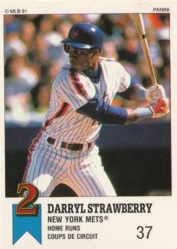 1991 Panini Top 15 (Canada) #10 Darryl Strawberry Front