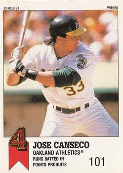 1991 Panini Top 15 (Canada) #24 Jose Canseco Front