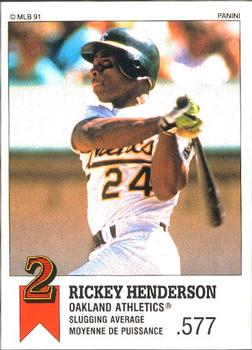 1991 Panini Top 15 (Canada) #38 Rickey Henderson Front
