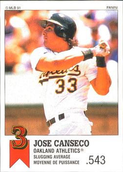 1991 Panini Top 15 (Canada) #39 Jose Canseco Front