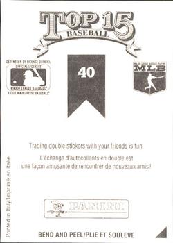 1991 Panini Top 15 (Canada) #40 Fred McGriff Back