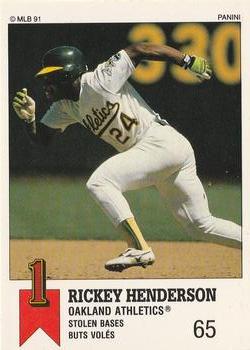 1991 Panini Top 15 (Canada) #45 Rickey Henderson Front
