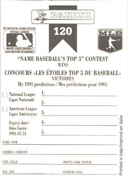 1991 Panini Top 15 (Canada) #120 Chicago Cubs / Most Hits Back