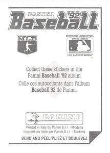 1992 Panini Stickers (Canadian) #3 MLBPA Logo Back
